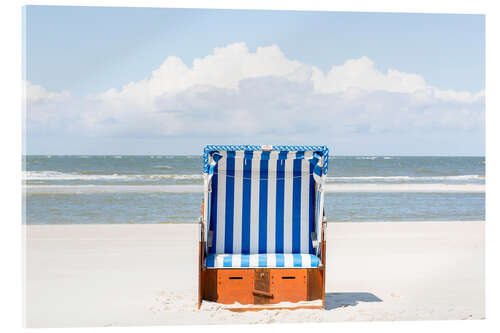 Acrylglas print Beach chair on the beach