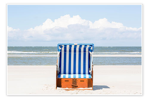Poster Chaise de plage sur la plage