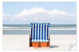 Selvklebende plakat Beach chair on the beach