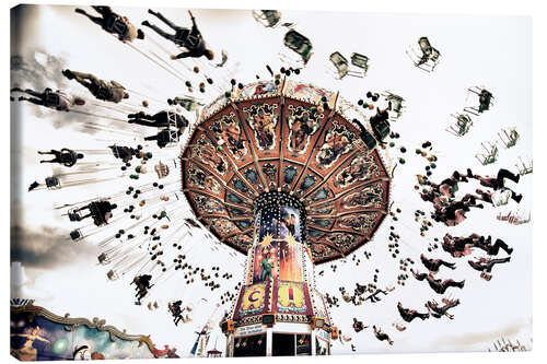 Canvas print Chain carousel at the Munich Oktoberfest