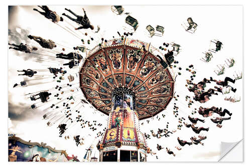 Naklejka na ścianę Chain carousel at the Munich Oktoberfest