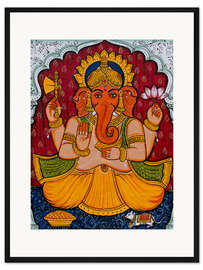 Gerahmter Kunstdruck Ganesha oder Ganpati