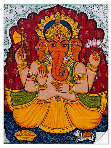 Selvklebende plakat Ganesha or Ganpati