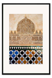 Gerahmter Kunstdruck Maurische Keramikfliesen und Stuck