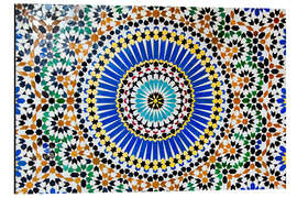 Magnettafel Zellij Wandmosaik aus Terrakotta-Kacheln