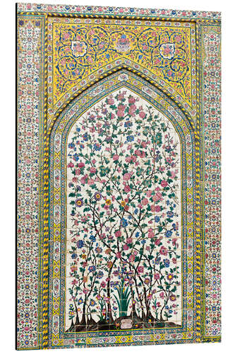 Tableau en aluminium Motif floral, mosquée Wakil