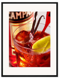 Gerahmter Kunstdruck Cocktail Camparino