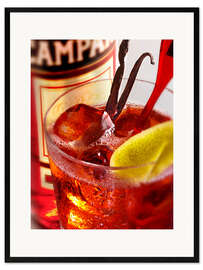 Inramat konsttryck Cocktail Camparino