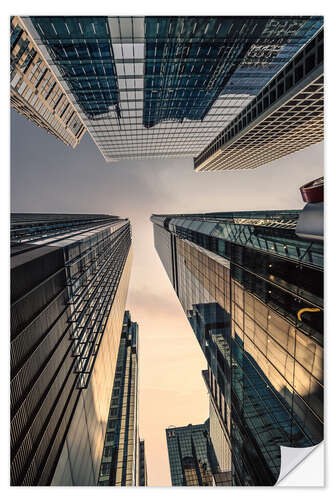 Selvklæbende plakat Hong Kong financial center