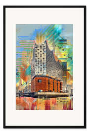 Gerahmter Kunstdruck Elbphilharmonie Hamburg
