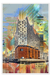Poster  Elbphilharmonie Hambourg - Peter Roder