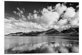 Foam board print Borgarfjordur fjord near Borganes, Iceland