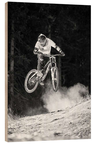 Holzbild Mountainbiker