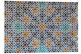 Foam board print Mudejar tiles in the Alcazar of Seville