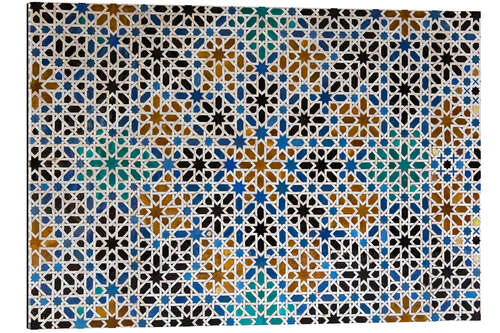 Galleritryk Mudejar tiles in the Alcazar of Seville