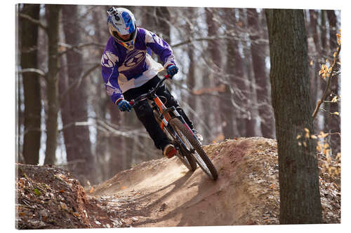 Akrylbilde Downhill cyclist