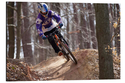 Tableau en aluminium Cycliste de descente