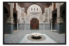 Gerahmter Kunstdruck Innenhof der Koranschule Medersa Attarine