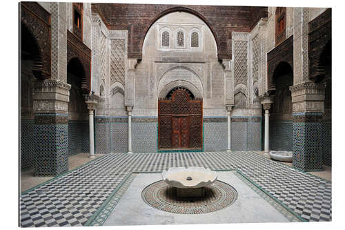 Gallery print Inner courtyard of the Medersa Attarine Koran school