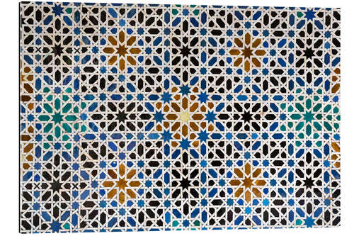 Quadro em plexi-alumínio Azulejos mudéjar no Alcázar de Sevilha