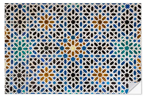 Naklejka na ścianę Mudejar tiles in the Alcazar of Seville