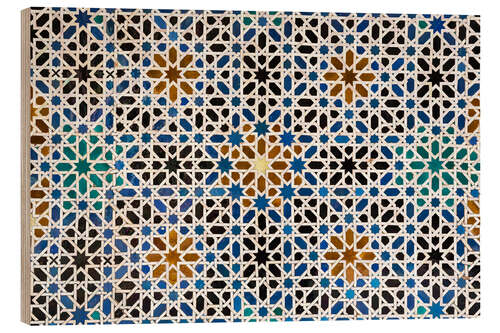 Hout print Mudejar tiles in the Alcazar of Seville
