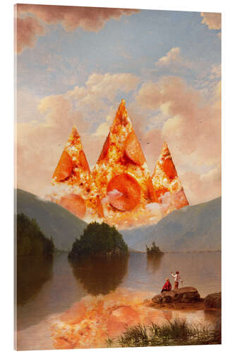 Acrylglas print Pizza mountains