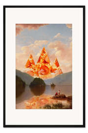 Gerahmter Kunstdruck Pizza Berge