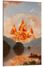 Magnettafel Pizza Berge