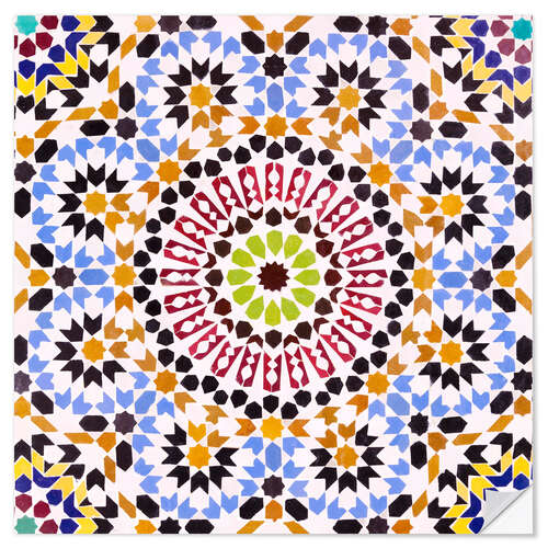 Selvklebende plakat Moroccan tiles