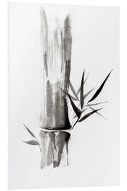 Foam board print Bamboo stem with leaves