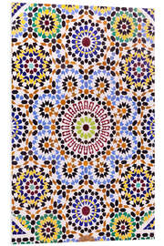 Foam board print Moroccan tiles