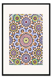 Gerahmter Kunstdruck Marokkanische Fliesen