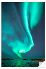 Wall sticker Northern lights over Borgarnes