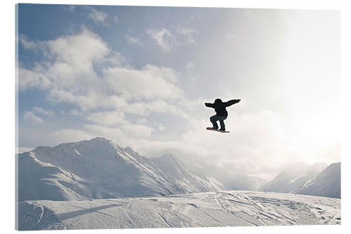 Acrylglasbild Snowboarder