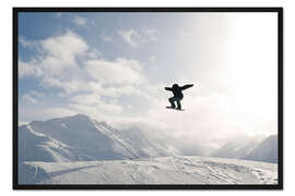 Gerahmter Kunstdruck Snowboarder
