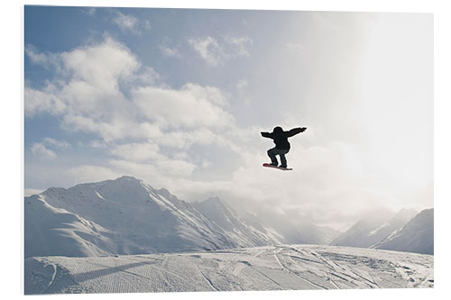 Foam board print Snowboarder