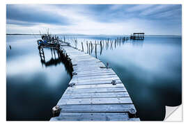 Självhäftande poster Boat dock in the calm sea