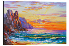 Magnettafel Morgendämmerung am Meer