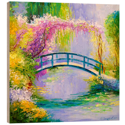 Holzbild Monets Brücke