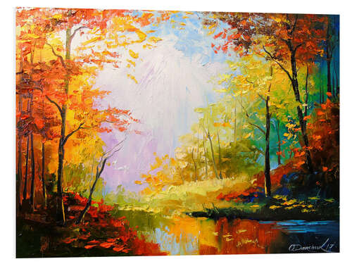 Foam board print Multi-colored autumn