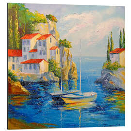 Magnettafel Segelboote in der Bucht