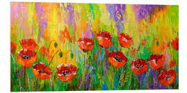 Foam board print Bright poppies