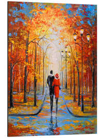 Magnettafel Wandern im Herbstpark