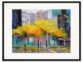 Gerahmter Kunstdruck Herbst in Chicago