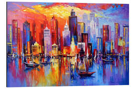 Magnettafel Abendmetropole