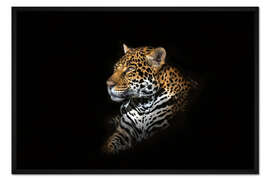 Gerahmter Kunstdruck Jaguar-Portrait