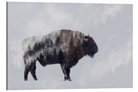 Magnettafel Bison - Doppelbelichtung