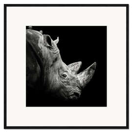 Impression artistique encadrée Rhinocéros