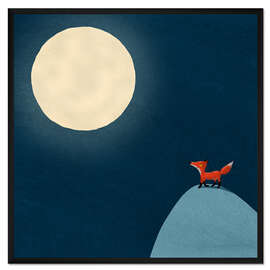 Gerahmter Kunstdruck Mondfuchs